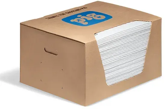 Absorptionsmatte PIG® FAT MAT® Saugfähige Oil Only Matte 50 Matten, Abmessung 41 cm x 51 cm, Absorbiert 83,3 L