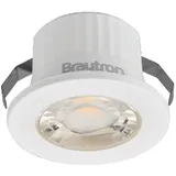 Braytron LED Mini Einbaustrahler 3W Spot IP54 Wassergeschützt 240 Lumen 4000K Neutralweiß Einbauleuchte Spotlight Rund Weiß