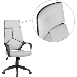 KADIMA DESIGN Ergonomischer Bürostuhl ZENTA mit atmungsaktiver Rückenlehne, Stoffelementen, Kunststoff-Armlehnen, max. 120 kg Belastung