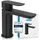Bächlein Badarmatur Mizarela - schwarz matt | Standard Badarmatur im klassischen Design - Wasserhahn für Bad-Aufsatz-Waschbecken