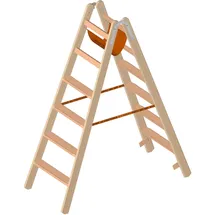 Layher Holzstehleiter 2 x 6 Stufen (1020.006)