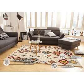 HANSE HOME Hochflor-Teppich Geometric, rechteckig, Höhe: 30 mm, Shaggy, Flokati, Boho Design, Weich, Flauschig, Geometrisches Muster bunt 160 cm x 230 cm x 30 mm