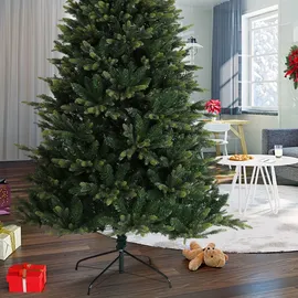 Svita Künstlicher Weihnachtsbaum hochwertig Tannenbaum Kunstbaum PE PVC 210 cm