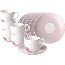 Villeroy & Boch Tasse, Rose Garden Espressotassen mit Untertassen 70 ml, 12 x)