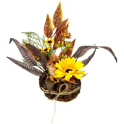 I.GE.A. Kunstpflanze »Sonnenblumen-Arrangement«, Im Zapfen-Topf I.GE.A. gelb