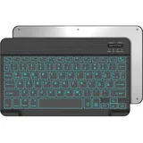 Occtingkind, Bluetooth Tastatur für iPad/Android-Tablets, Deutsches Layout QWERTZ, 10 Zoll Kabellose Magnetische Tastatur, Hintergrundbeleuchtung, Für iPad/Samsng Galaxy Tab/Lenovo Tab, Schwarz