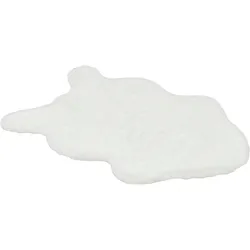 Fellteppich "Tender", weiß, B:70cm H:26mm L:110cm, Kunstfaser, SCHÖNER WOHNEN-KOLLEKTION, Teppiche, Fellteppich, weich durch Microfaser, Kaninchenfell Haptik, Kunstfell, waschbar