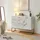 [en.casa] Sideboard Lavangen 75 x 100 x 35 cm Marmoroptik / Weiß
