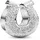 Pandora Strukturiertes Hufeisen Silber 794056C00