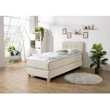 Home Affaire Boxspringbett »Fargo«, inkl. Topper, in 3 Matratzenarten, in Samt- oder Strukturstoff beige