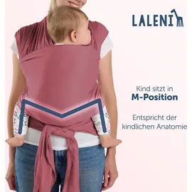 Laleni Tragetuch Baby Neugeborene aus 100% Baumwolle - es Babytragetuch bis 15 kg mit Ergonomischer Passform, Einfach Anzuziehen, Waschmaschinenge... - Rot.
