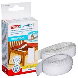 Tesa Klettband ON & OFF® UNIVERSAL weiß, 1 Rolle