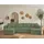best mobilier Topaze - 7-Sitzer wohnlandschaft u-form - schlaffunktion und Bettkasten - Cord Salbeigrün
