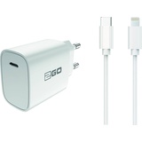 2GO Netz-Ladeset Power Delivery weiß Lightning 1x USB Type C