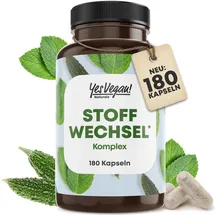 yes vegan Stoffwechsel Kapseln Cholin, Zink, L-Carnitin, Chrom, Koffein 180 Kapseln