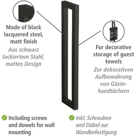 Wenko Handtuchhalter Reitani Schwarz 2 x x cm