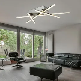 GLOBO Deckenstrahler 4 Stäbe Nickel