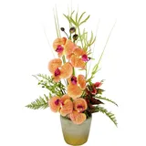 Kunstpflanze Orchidee, I.GE.A., Höhe 46 cm orange