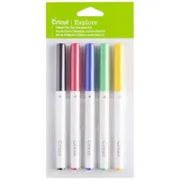 Cricut Explore/Maker Fine Point 5-Pack Classics Stiftset Schwarz, Rot,