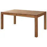 G + K Esstisch Wildeiche massiv geölt - 160 x 90 cm - ausziehbar, - Braun