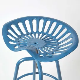 Homescapes Barhocker Traktorsitz 47 x 74 x 50 cm Blau