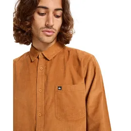 QUIKSILVER Langarmhemd Smoke Trail Cord braun S