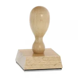 Holzstempel (50x50 mm - 10 Zeilen)