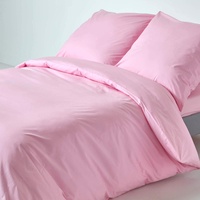 Homescapes 3-teiliges Perkal-Bettwäsche-Set rosa aus 100% ägyptischer Baumwolle, 1 Bettbezug 240x220 cm & 2 Kissenbezüge 80x80 cm