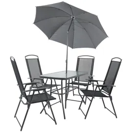 VCM my garden Sitzgruppe anthrazit Textilene, Metall, 5-teilig