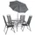 VCM my garden Sitzgruppe anthrazit Textilene, Metall, 5-teilig