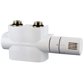 XIMAX Mittenanschlussgarnitur Multiblock-Set inkl. Thermostatkopf und Blende in Weiß