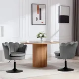 WOLTU 1x Schminktisch Stuhl Blumenform mit Lehne Esszimmerstuhl höhenverstellbar