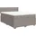 vidaXL Boxspringbett mit Matratze Taupe 140x200 cm Stoff