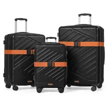 Songmics Hartschalen-Trolley 4-Rollen L 55 cm / 65 l schwarz