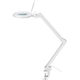 goobay LED-Klemm-Lupenleuchte, 10 W 800 lm, dimmbar, Weiß