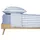 SCHIESSER Marie Gestreift Hellblau 155 x 220 cm + 80 x 80 cm