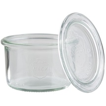 APS Weck-Glas mit Deckel, 12er Set WECK Gläser 200 ml 9 cm, H: 6 cm, Sturzform, Einmachglas, Dekoglas, Dessertglas, Vorratsglas, spülmaschinengeeignet, Transparent
