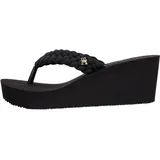 Tommy Hilfiger TH Wedge Braided Summer Sandal Black 39