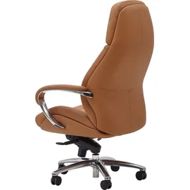 KADIMA DESIGN Chefsessel Echtleder Caramel