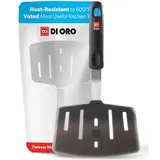 DI ORO® - Designer Serie - Silikon Pfannenwender - 315°C hitzebeständiger flexibler Spatel aus Silikon und Edelstahl - Das beste breite Pfannenwender - Perfekt für Omelettes und Hamburger