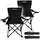 24move 24MOVE® Campingstuhl Faltstuhl, 2er Set, schwarz, mit Getränkehalter und Tragetasche Outdoor, faltbar max. 100kg, Anglerstuhl, Klappstuhl