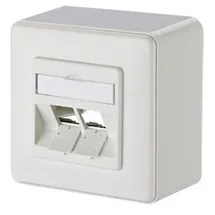 Metz Connect Anschlussdose AP 2 Port Reinweiß