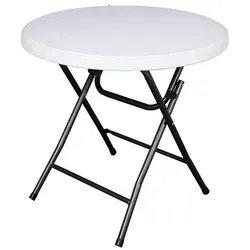 Tisch Klapptisch Falttisch Bistrotisch Garten Weiß Ø80cm