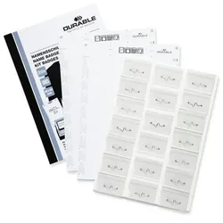 Durable Namensschilder Set 40x60mm Nadelbefestigung