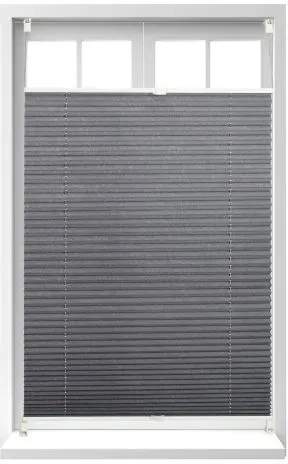 Relaxdays 4 x Plissee Rollo grau 100x130 cm Grau