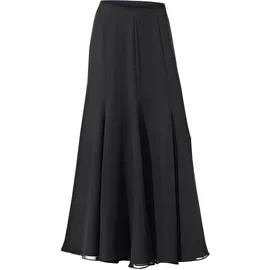 Heine Godetrock HEINE, Damen, Gr. 44, schwarz, 100% Polyester, unifarben, lang, Röcke Godetrock