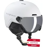 Black Crevice Skihelm Davos mit Visier, weiß, M (56-58 cm)