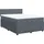 vidaXL Boxspringbett mit Matratze Dunkelgrau 140x200 cm Samt