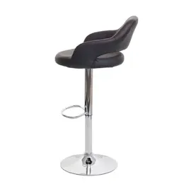 Mendler 2er-Set Barhocker HWC-F16, Barstuhl Tresenhocker Drehhocker, mit Lehne Kunstleder ~ braun-schwarz