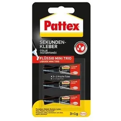 Sekundenkleber Mini Trio 3x1g